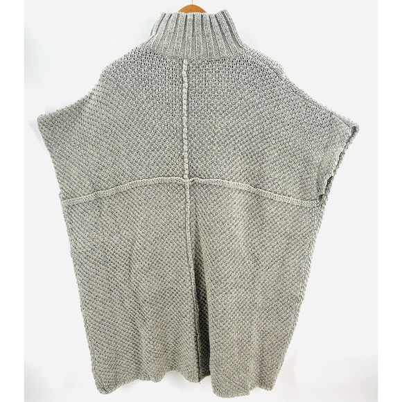 Simply Noelle Cable Knit Poncho Womens Sz 8/10 Beige Tan Pullover W1016 - Picture 2 of 8